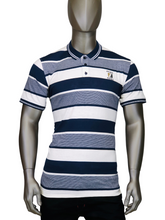 White & Blue Polo Stripes